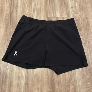 On Cloud Essential Shorts Black Gym Hiking Running Shorts Men’s Sz XL Lined